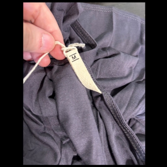 Lanston x Revolve Draped Front Long Sleeve Micro Modal Tee/Top Grey Size M - NWT - Picture 10 of 14